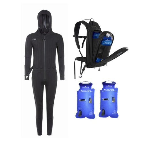 COMPCOOLER Dual Backpack Full Body Cooling System with 5.0L Bladder Flow Control Mode