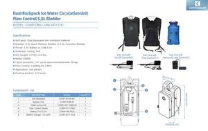 COMPCOOLER Dual Backpack ICE Water Circulation Unit with Two 5.0 L Bladders
